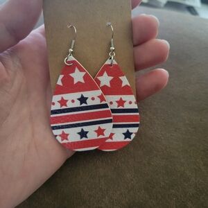 Faux leather earrings